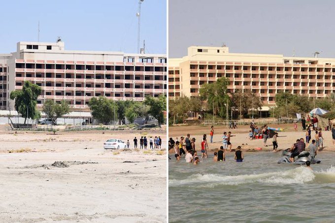 El lago Habbaniyah unos de los puntos turísticos mas importante de Irak se esta secando