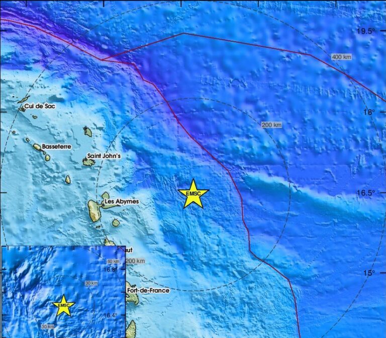 Un terremoto de magnitud 6,5 sacude las Islas de Sotavento